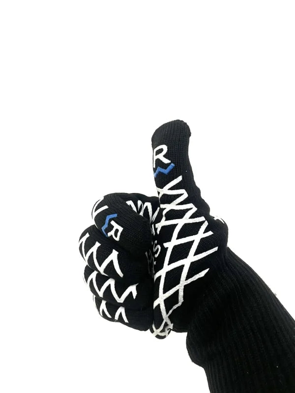 Rough Waters Fishing/BBQ Gloves (Blk/Wht)