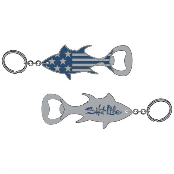Salt Life Red White and Blue Keychain