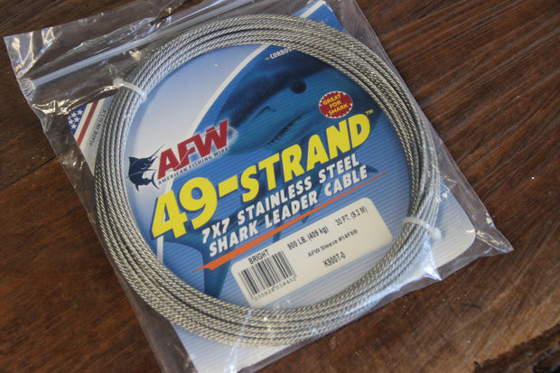 49 strand AFW 275lbs, 30' Wire Leader