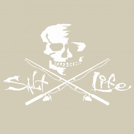 Salt Life Skull and Poles Decal (Large)